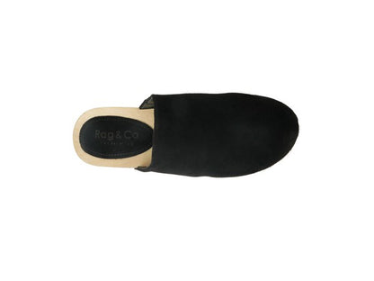 DARCIE TAUPE SUEDE CLOGS