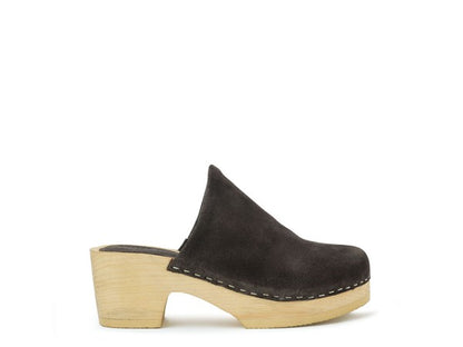 DARCIE TAUPE SUEDE CLOGS