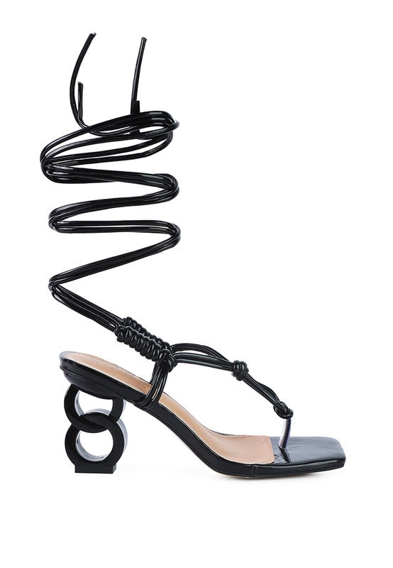 CASSINO THONG LACE SANDAL HEEL