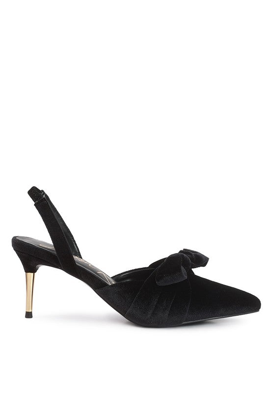 Mayfair Velvet Heel Sandals