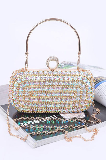 Crystal Iconic Convertible Box Clutch