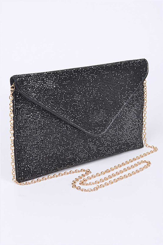 Rhinestone Statement Envelope Clutch Bag