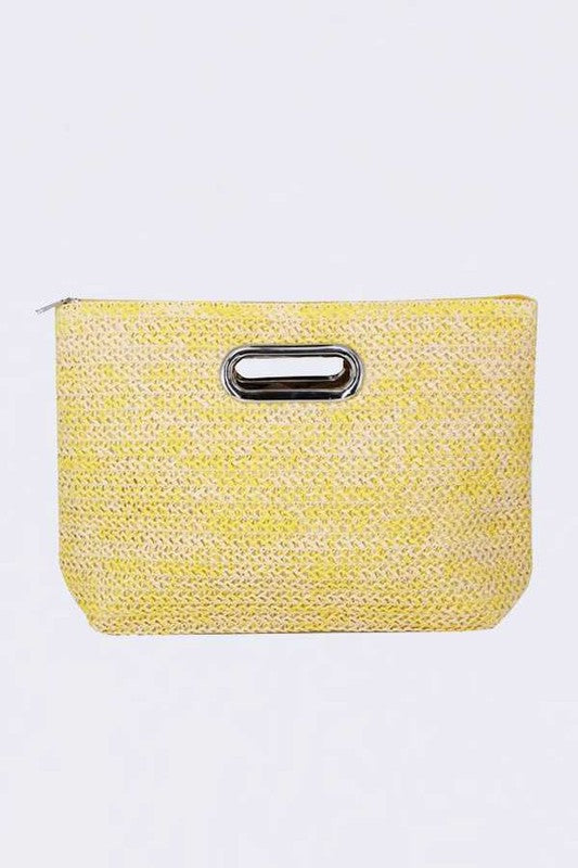 Fashion Straw Summer Top Handle Clutch