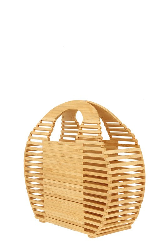 Round Bamboo Ark Hand Bag