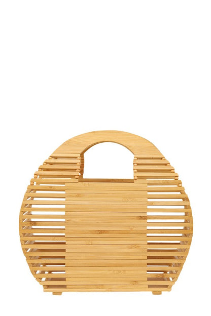 Round Bamboo Ark Hand Bag