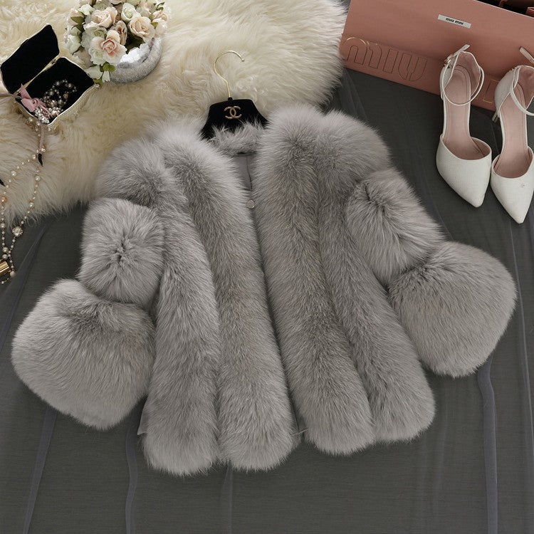 Short Faux Fur Shot Coat