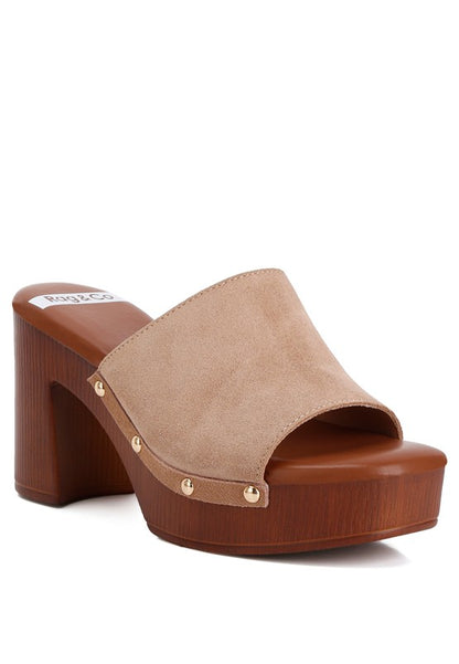 Cartera Suede Block Heel