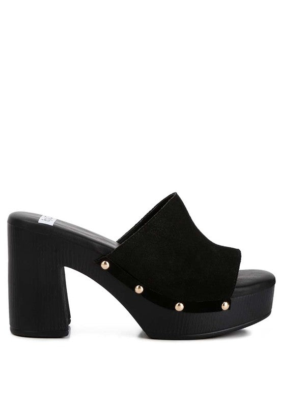 Cartera Suede Block Heel