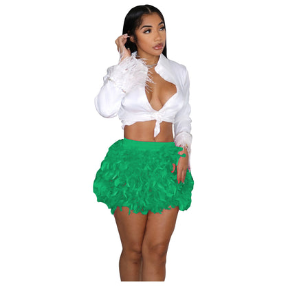 Short Feathered Skirt