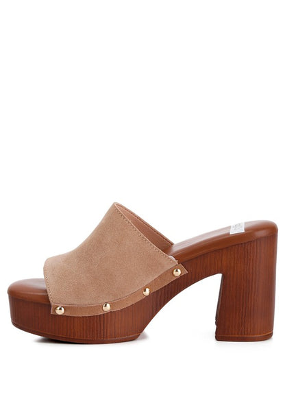 Cartera Suede Block Heel