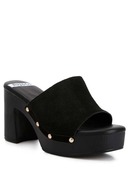 Cartera Suede Block Heel