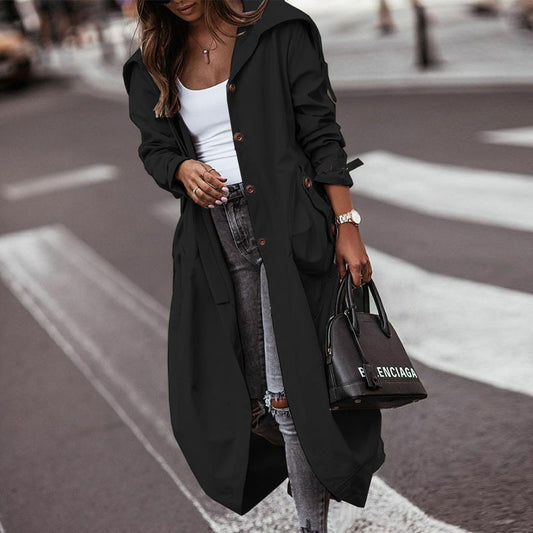 Sporty Temperamental Large Collared Trench Coat